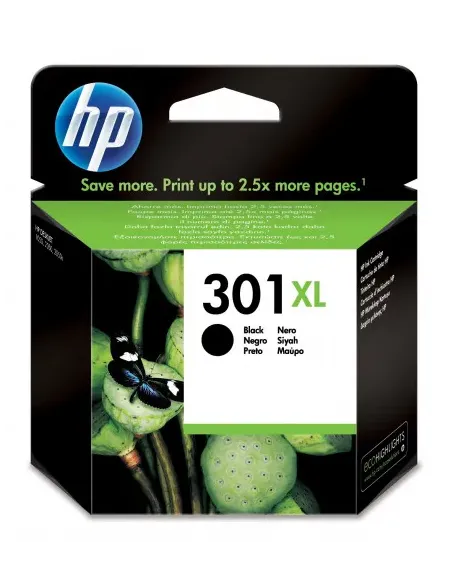 HP Cartucho de tinta original HP 301XL de alta capacidad negro