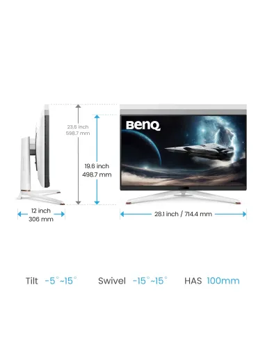 BenQ EX321UX pantalla para PC 80 cm (31.5") 3840 x 2160 Pixeles 4K Ultra HD LED Blanco