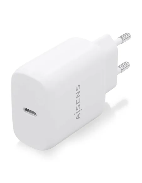 AISENS Cargador USB-C PD3.0 1 Puerto 1xUSB-C 25W, Blanco