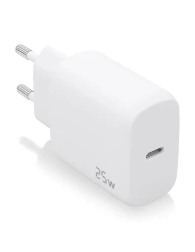 AISENS Cargador USB-C PD3.0 1 Puerto 1xUSB-C 25W, Blanco