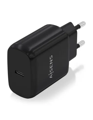 AISENS Cargador USB-C PD3.0 1 Puerto 1xUSB-C 25W, Negro