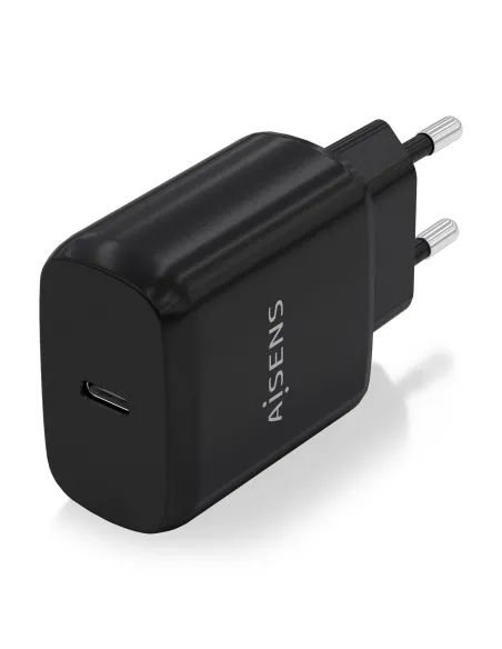 AISENS Cargador USB-C PD3.0 1 Puerto 1xUSB-C 25W, Negro