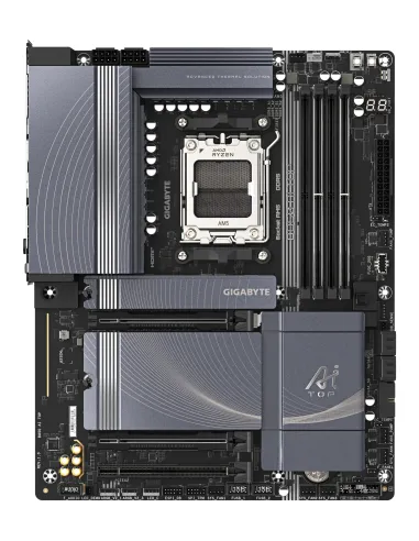 GIGABYTE B850 AI TOP Placa Base - Procesadores AMD Ryzen Serie 9000, 16+2+2 fases VRM digitales, hasta 8600MHz DDR5 (OC),