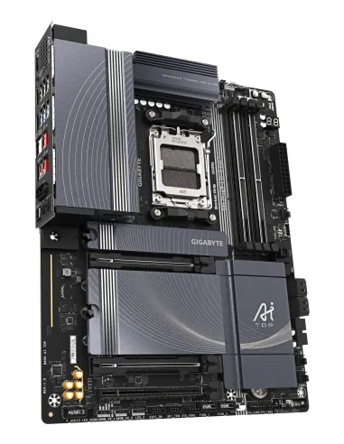 GIGABYTE B850 AI TOP Placa Base - Procesadores AMD Ryzen Serie 9000, 16+2+2 fases VRM digitales, hasta 8600MHz DDR5 (OC),