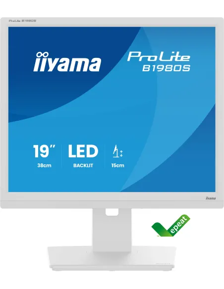iiyama ProLite B1980S-W1 pantalla para PC 48,3 cm (19") 1280 x 1024 Pixeles SVGA LED Blanco