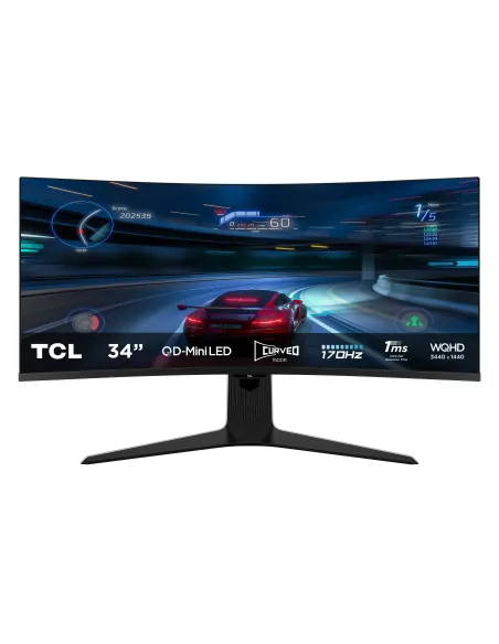 TCL R83 34R83Q pantalla para PC 94 cm (37") 3440 x 1440 Pixeles LED Negro, Blanco