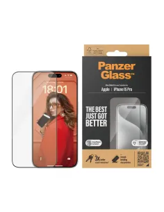 PanzerGlass ® Screen Protector iPhone 15 Pro | Ultra-Wide Fit w. EasyAligner Protector de pantalla Apple 1 pieza(s) 2