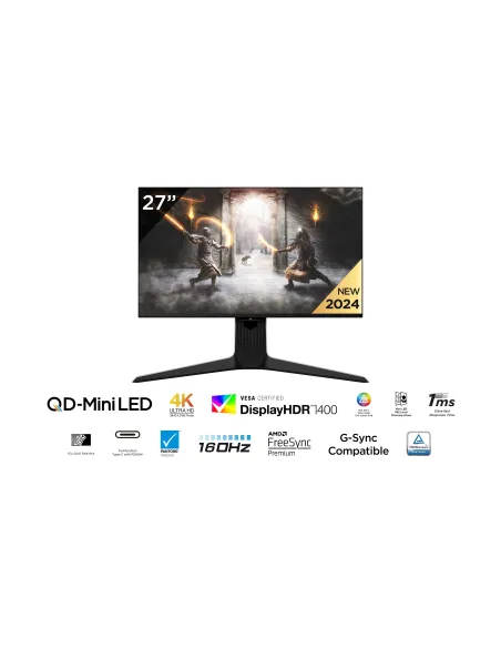 TCL R83 27R83U pantalla para PC 68,6 cm (27") 3840 x 2160 Pixeles 4K Ultra HD QLED Negro, Blanco TCL R83 27R83U pantalla para PC 68,6 cm (27") 3840 x 2160 Pixeles 4K Ultra HD QLED Negro, Blanco