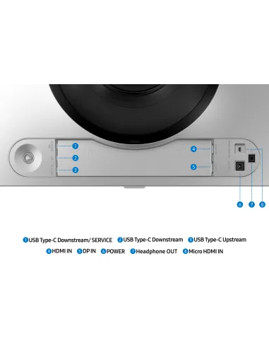 Samsung S49DG910SU pantalla para PC 124,5 cm (49") 5120 x 1440 Pixeles Dual QHD OLED Plata