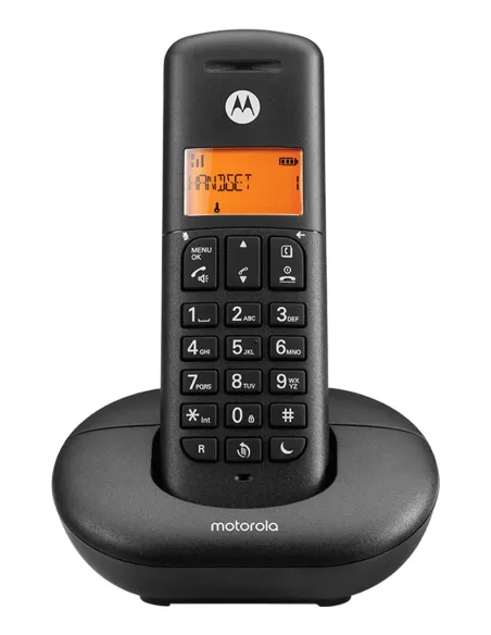 Motorola E201 Teléfono DECT Identificador de llamadas Negro