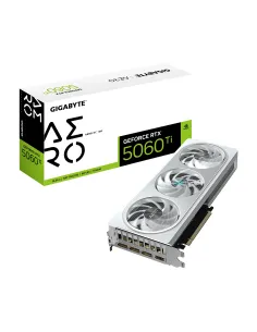 GIGABYTE GeForce RTX 5060 Ti AERO OC 16G Tarjeta Gráfica – 16 GB GDDR7, 128 bits, PCI-E 5.0, 2647MHz Frecuencia del núcleo, 3 x