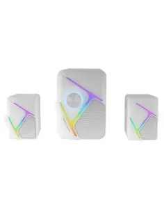 Mars Gaming MS-H21, Altavoces Gaming RGB 2.1 y Subwoofer 35W, Sistema Drivers Invertidos 3D Surround, Altavoces Compactos con