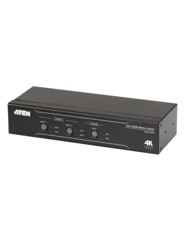 ATEN Switch de matriz HDMI 4K real 2 x 2 con desincrustador de audio