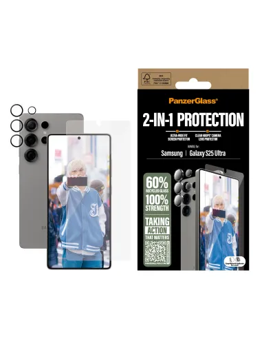 PanzerGlass ® 2-in-1 Protection Bundle Samsung Galaxy S25 Ultra Protector de pantalla 1 pieza(s)