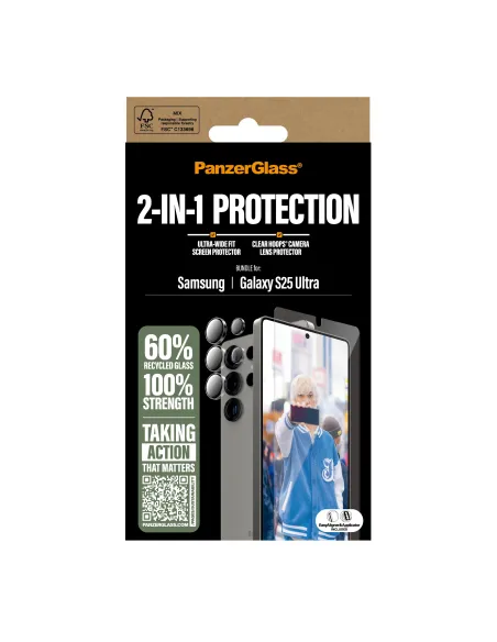 PanzerGlass ® 2-in-1 Protection Bundle Samsung Galaxy S25 Ultra Protector de pantalla 1 pieza(s)