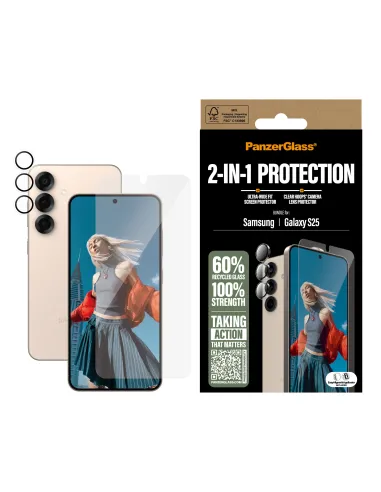 PanzerGlass ® 2-in-1 Protection Bundle Samsung Galaxy S25 Protector de pantalla 1 pieza(s)