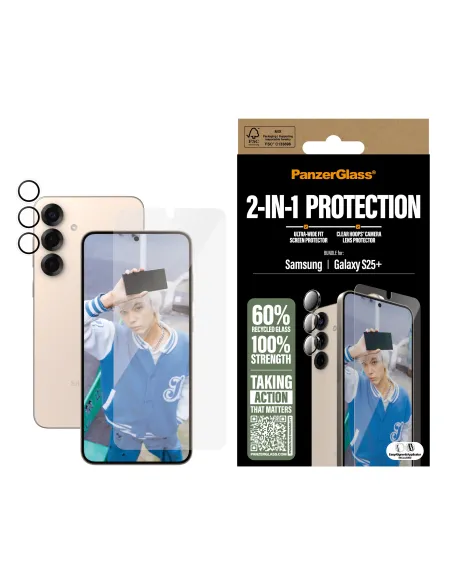 PanzerGlass ® 2-in-1 Protection Bundle Samsung Galaxy S25+ Protector de pantalla 1 pieza(s)