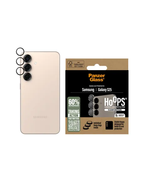 PanzerGlass ® Hoops® Transparent Camera Lens Protector Samsung Galaxy S25 Protector de pantalla 1 pieza(s) PanzerGlass ® Hoops® Transparent Camera Lens Protector Samsung Galaxy S25 Protector de pantalla 1 pieza(s)