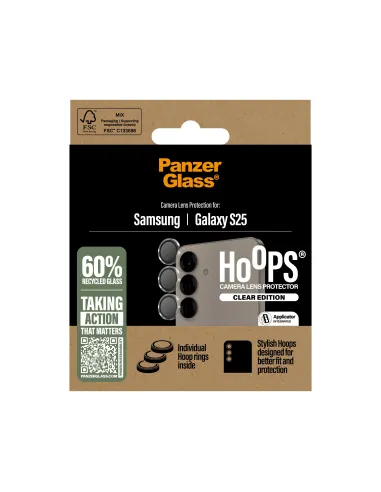 PanzerGlass ® Hoops® Transparent Camera Lens Protector Samsung Galaxy S25 Protector de pantalla 1 pieza(s)