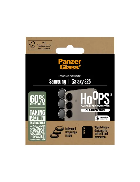 PanzerGlass ® Hoops® Transparent Camera Lens Protector Samsung Galaxy S25 Protector de pantalla 1 pieza(s) PanzerGlass ® Hoops® Transparent Camera Lens Protector Samsung Galaxy S25 Protector de pantalla 1 pieza(s)