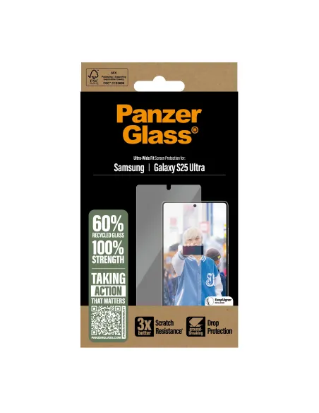 PanzerGlass ® Screen Protector Samsung Galaxy S25 Ultra | Ultra-Wide Fit Protector de pantalla 1 pieza(s)