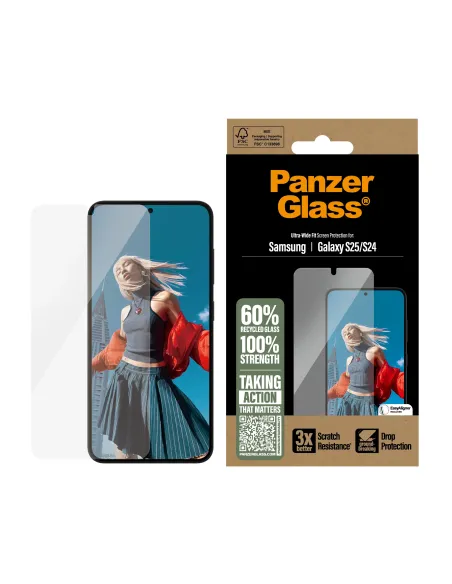 PanzerGlass ® Screen Protector Samsung Galaxy S25 | S24 | Ultra-Wide Fit Protector de pantalla 1 pieza(s)