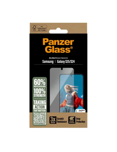 PanzerGlass ® Screen Protector Samsung Galaxy S25 | S24 | Ultra-Wide Fit Protector de pantalla 1 pieza(s)