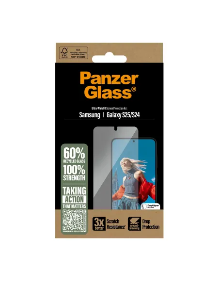 PanzerGlass ® Screen Protector Samsung Galaxy S25 | S24 | Ultra-Wide Fit Protector de pantalla 1 pieza(s)