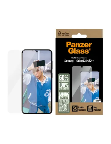 PanzerGlass ® Screen Protector Samsung Galaxy S25+ | S24+ | Ultra-Wide Fit Protector de pantalla 1 pieza(s)