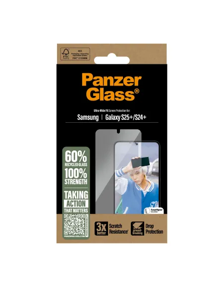 PanzerGlass ® Screen Protector Samsung Galaxy S25+ | S24+ | Ultra-Wide Fit Protector de pantalla 1 pieza(s)