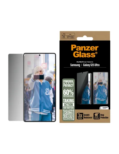 PanzerGlass ® Privacy Screen Protector Samsung Galaxy S25 Ultra | Ultra-Wide Fit Protector de pantalla 1 pieza(s)