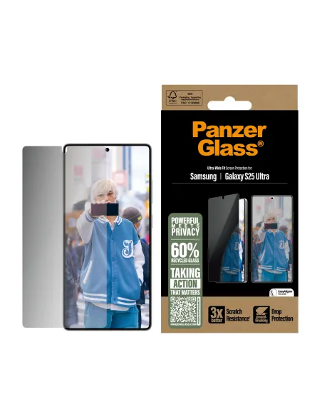 PanzerGlass ® Privacy Screen Protector Samsung Galaxy S25 Ultra | Ultra-Wide Fit Protector de pantalla 1 pieza(s)