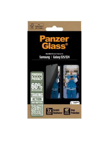 PanzerGlass ® Privacy Screen Protector Samsung Galaxy S25 | S24 | Ultra-Wide Fit Protector de pantalla 1 pieza(s)