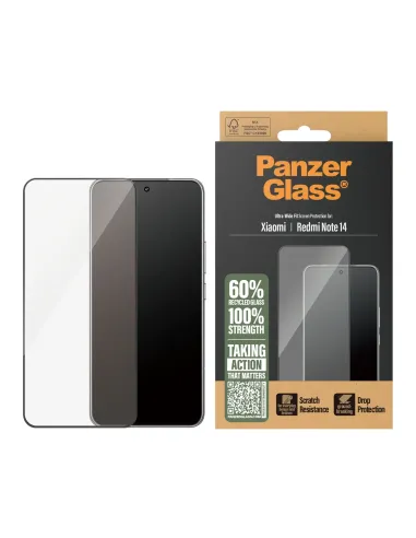 PanzerGlass ® Screen Protector w. Black Frame Xiaomi Redmi Note 14 | Ultra-Wide Fit Protector de pantalla 1 pieza(s)
