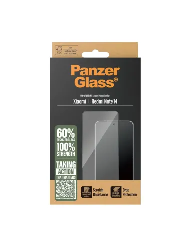 PanzerGlass ® Screen Protector w. Black Frame Xiaomi Redmi Note 14 | Ultra-Wide Fit Protector de pantalla 1 pieza(s)