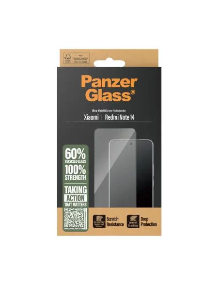 PanzerGlass ® Screen Protector w. Black Frame Xiaomi Redmi Note 14 | Ultra-Wide Fit Protector de pantalla 1 pieza(s)