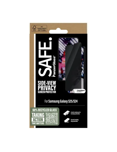 PanzerGlass SAFE. by ® Privacy Screen Protector Samsung Galaxy S25 | S24 | Ultra-Wide Fit Protector de pantalla 1 pieza(s)