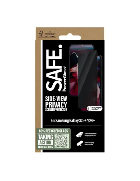PanzerGlass SAFE. by ® Privacy Screen Protector Samsung Galaxy S25+ | S24+ | Ultra-Wide Fit Protector de pantalla 1 pieza(s)