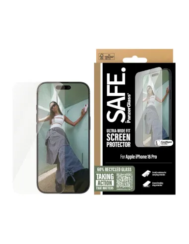 PanzerGlass SAFE. by ® Screen Protector iPhone 16 Pro | Ultra-Wide Fit Protector de pantalla Apple 1 pieza(s)
