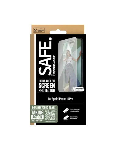 PanzerGlass SAFE. by ® Screen Protector iPhone 16 Pro | Ultra-Wide Fit Protector de pantalla Apple 1 pieza(s)