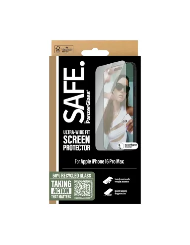PanzerGlass SAFE. by ® Screen Protector iPhone 16 Pro Max | Ultra-Wide Fit Protector de pantalla Apple 1 pieza(s)