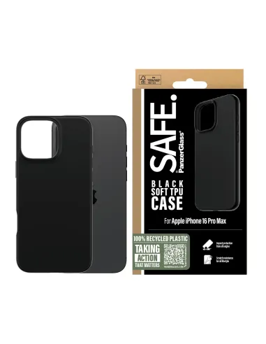 PanzerGlass SAFE. by ® TPU Case Black iPhone 16 Pro Max funda para teléfono móvil Negro