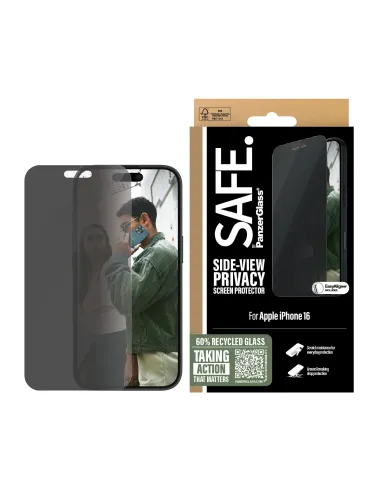 PanzerGlass SAFE. by ® Privacy Screen Protector iPhone 16 | 15 | Ultra-Wide Fit Protector de pantalla Apple 1 pieza(s)
