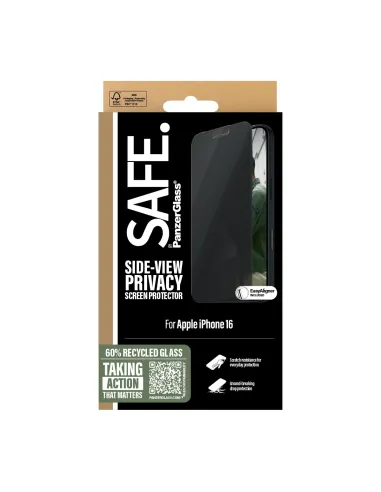 PanzerGlass SAFE. by ® Privacy Screen Protector iPhone 16 | 15 | Ultra-Wide Fit Protector de pantalla Apple 1 pieza(s)