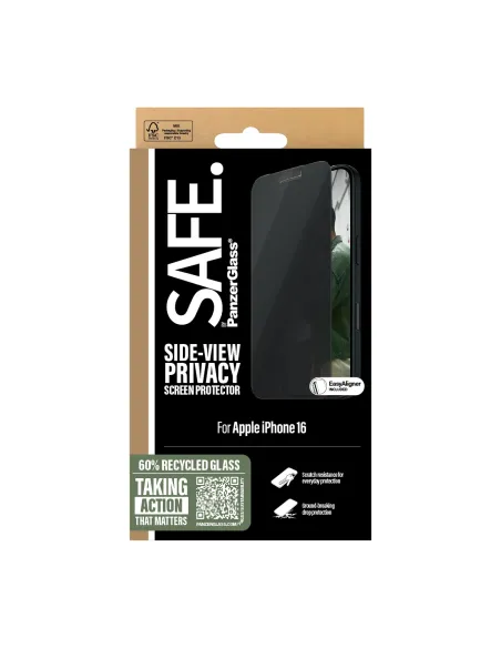 PanzerGlass SAFE. by ® Privacy Screen Protector iPhone 16 | 15 | Ultra-Wide Fit Protector de pantalla Apple 1 pieza(s)