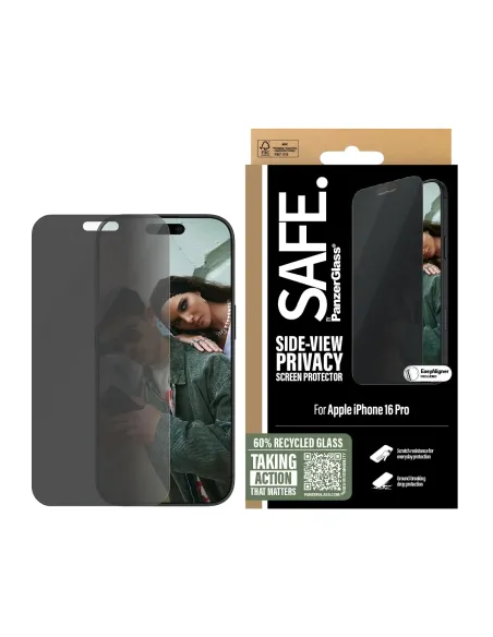 PanzerGlass SAFE. by ® Privacy Screen Protector iPhone 16 Pro | Ultra-Wide Fit Protector de pantalla Apple 1 pieza(s)