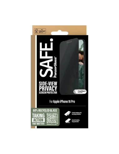 PanzerGlass SAFE. by ® Privacy Screen Protector iPhone 16 Pro | Ultra-Wide Fit Protector de pantalla Apple 1 pieza(s)