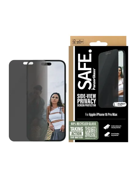 PanzerGlass SAFE. by ® Privacy Screen Protector iPhone 16 Pro Max | Ultra-Wide Fit Protector de pantalla Apple 1 pieza(s)