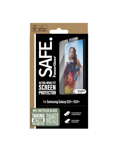 PanzerGlass SAFE. by ® Screen Protector Samsung Galaxy S25+ | S24+ | Ultra-Wide Fit w. Aligner Protector de pantalla 1 pieza(s)