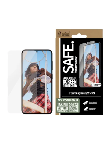 PanzerGlass SAFE. by ® Screen Protector Samsung Galaxy S25 | S24 | Ultra-Wide Fit w. Aligner Protector de pantalla 1 pieza(s)